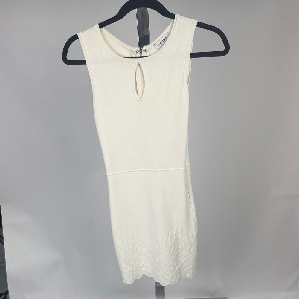Bebe Ivory Sleeveless Mini Dress